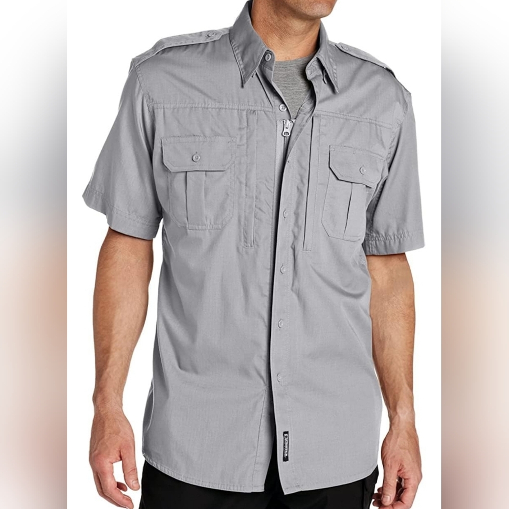 New w/ Tags Men's Grey Propper Short Sleeve Tactical Shirt